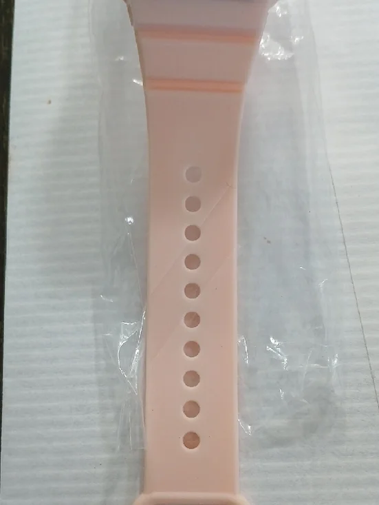 Blush Pink Silicone Smartwatch - Minimal Octagonal Face - Picture 4 of 5
